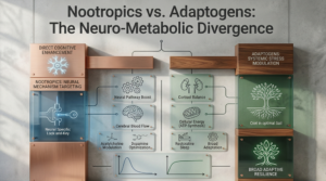 Nootropics vs. Adaptogens: The Neuro-Metabolic Divergence