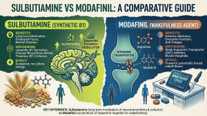 Sulbutiamine vs Modafinil: The 2026 Clinical Titan Analysis