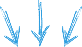 blue down arrows