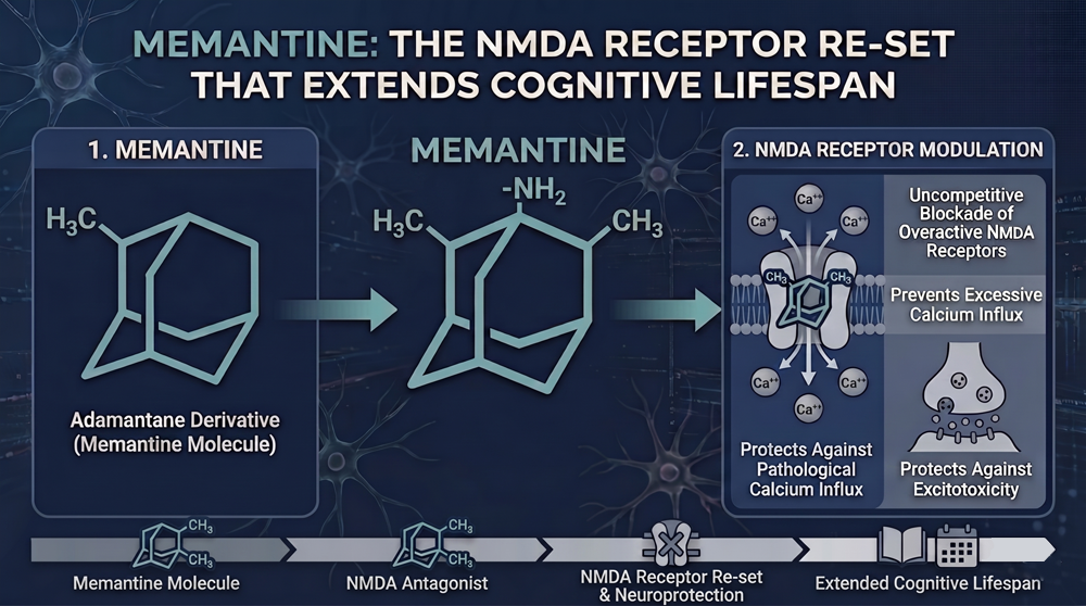 Memantine: The NMDA Receptor Re-set That Extends Cognitive Lifespan memantine NMDA receptor