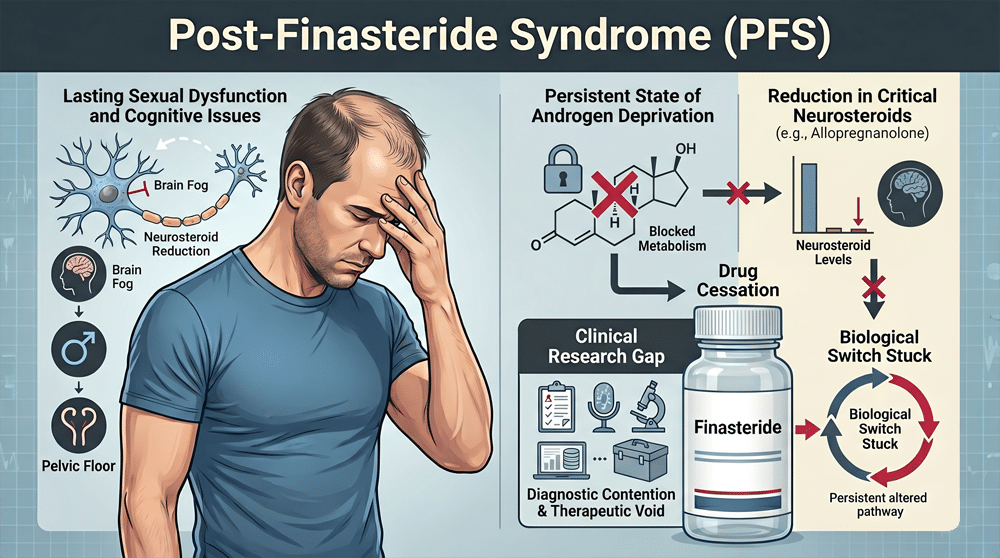 Post-Finasteride Syndrome (PFS) clinical audit: Neurosteroid depletion, 5-alpha reductase inhibition, and the epigenetic "stuck switch" protocol.